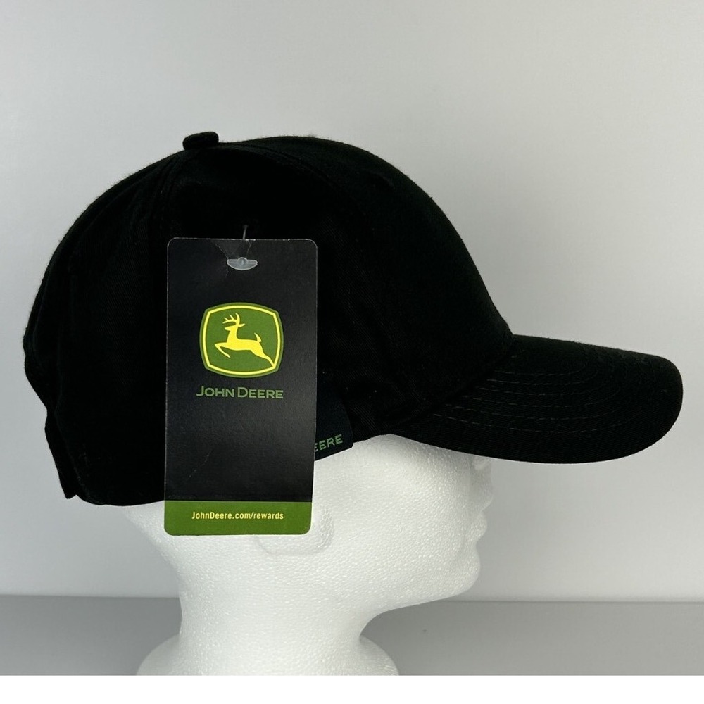 John Deere Ball Cap Adult Premier Equipment Black Adjustable Embroidered